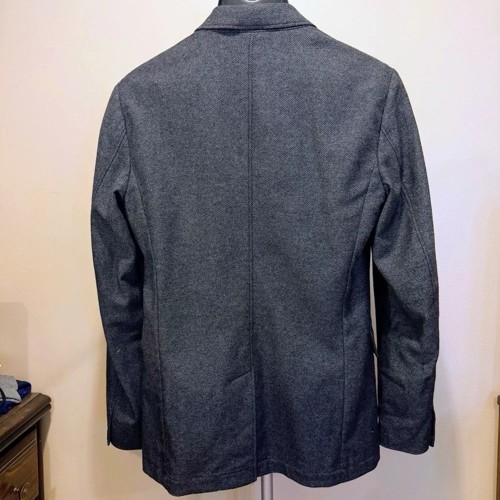 Rag & Bone Blazer 38 Gray Herringbone Virgin Wool Blend Unstructured Sport Coat